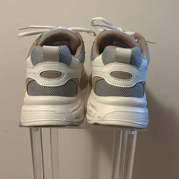 Cushionaire Strike Chunky Cream and Tan Sneakers - Picture 2 of 14